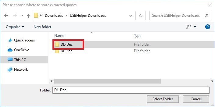Select DL-Dec folder.