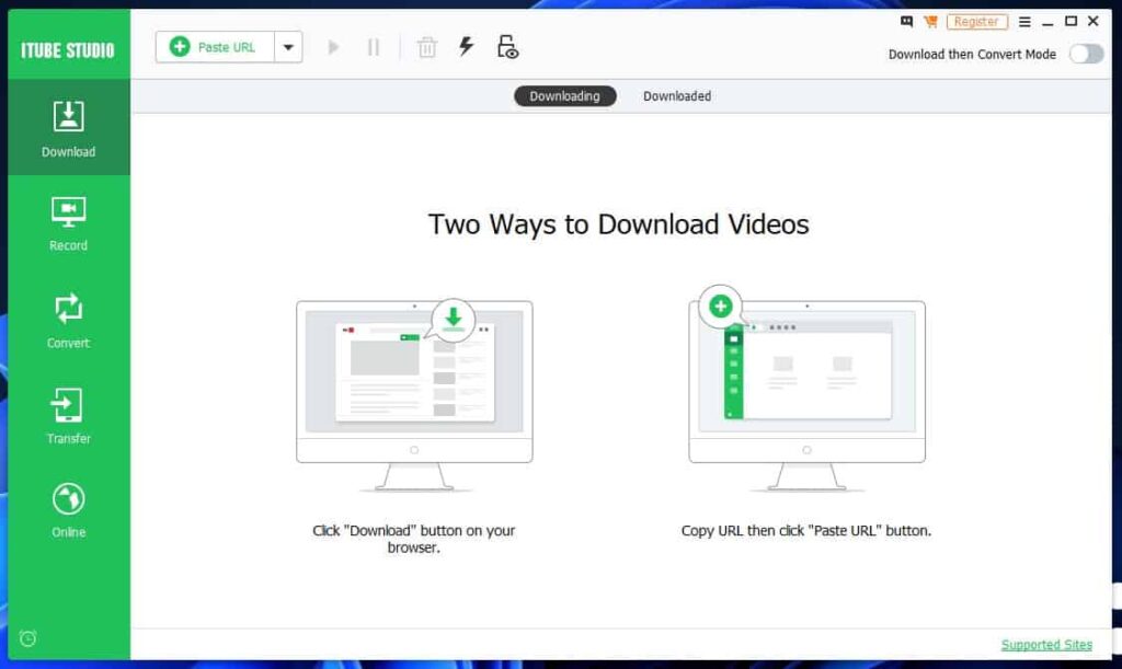 iTube HD Video Downloader Start Download Videos