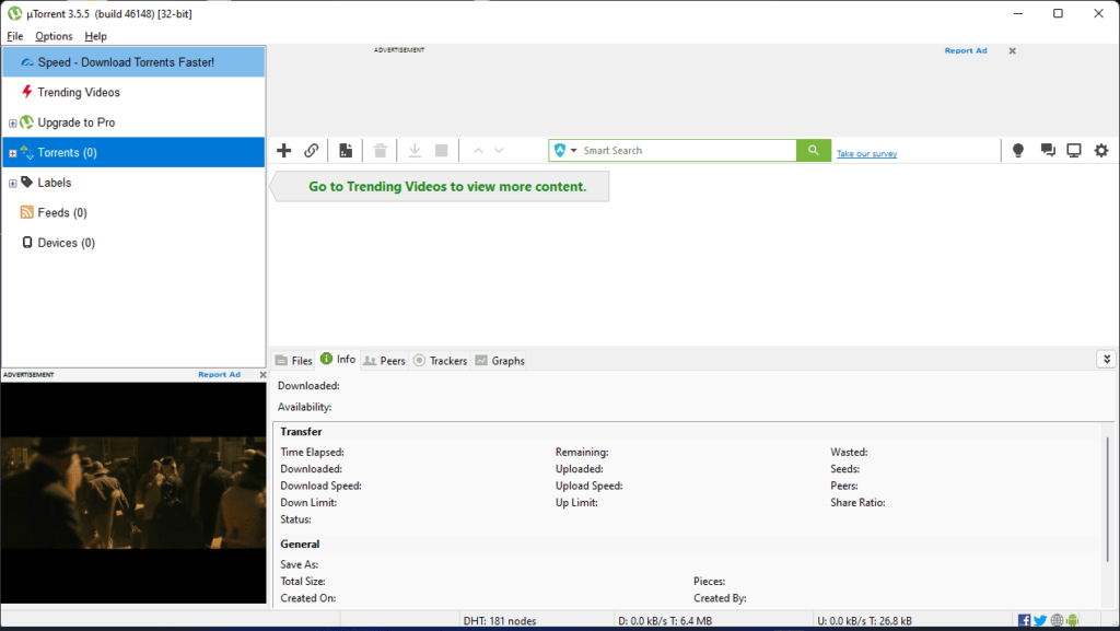 Start the Download with uTorrent 