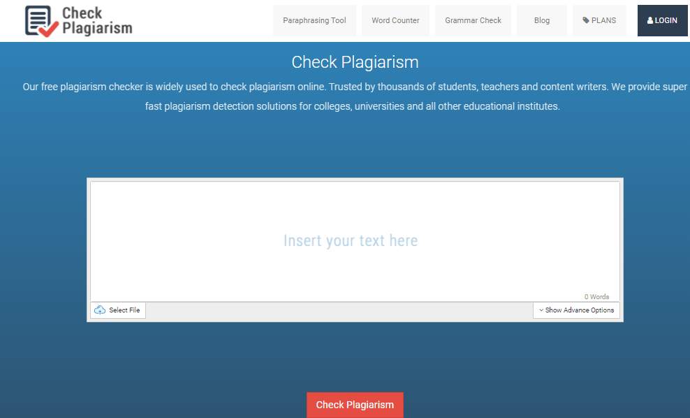 Plagiarism checker