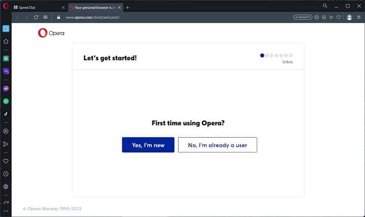 Get started with Opera Web Browser