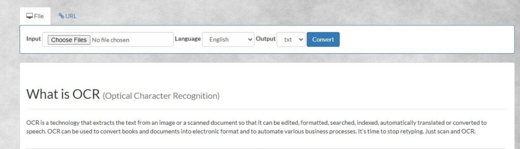 Convert image into text using Ocrconvert.com