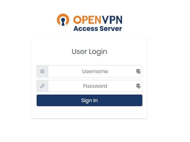 Login into your OpenVPN Account