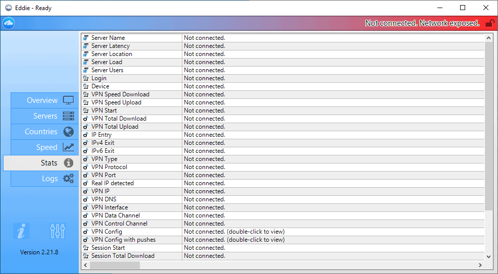 Eddie VPN Stats