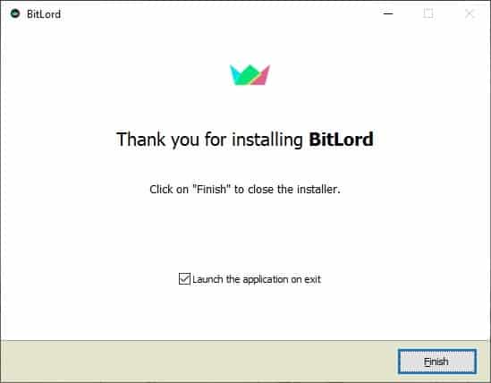 Thank you for installing Bitlord