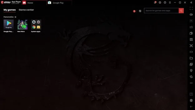 MSI App Player interface