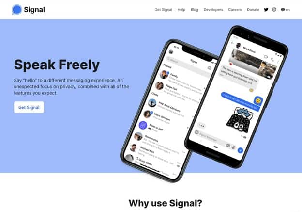 Signal Messaging App