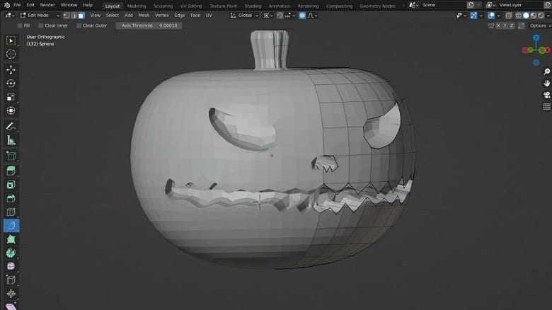 Blender 3D modeling