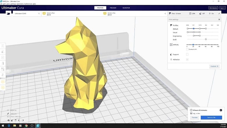 Cura Interface