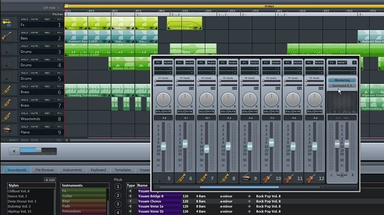 Magix music maker UI