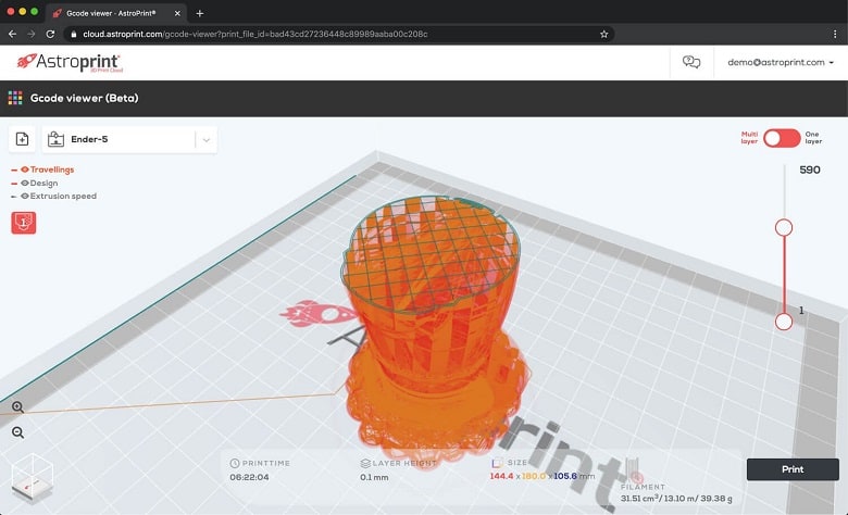 AstroPrint slicer