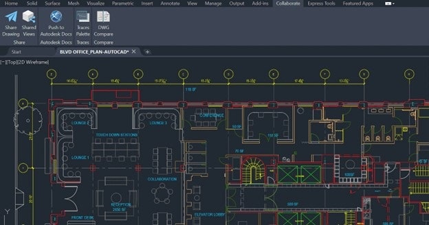 AutoCAD interface