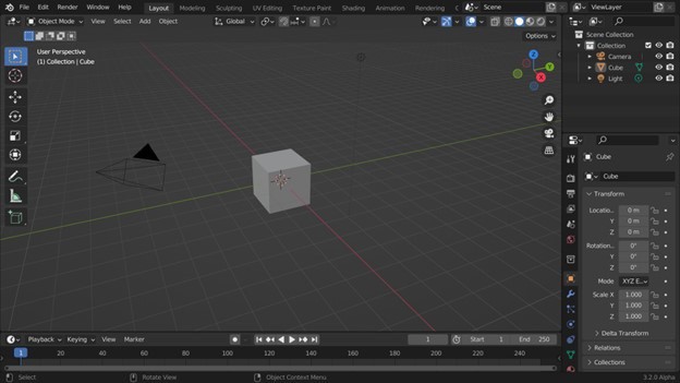 Blender 3D modeling