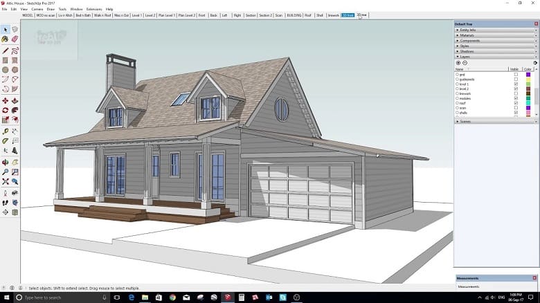 SketchUp interface