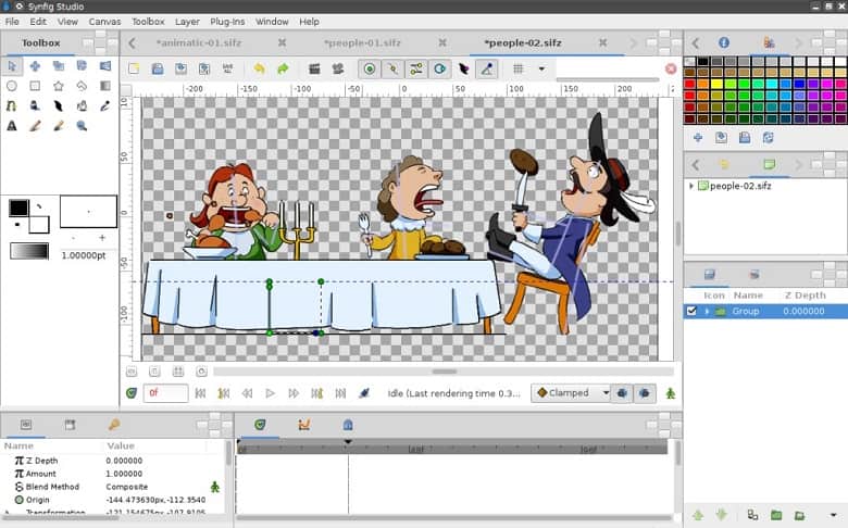 Synfig Studio animation process