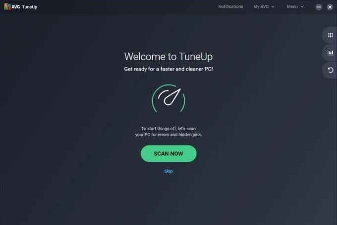 AVG TuneUp Interface