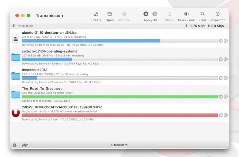 Web Interface of Transmission