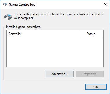 Game Control Panel