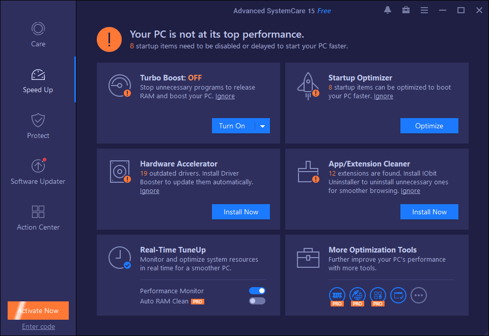 IObit Advanced SystemCare PRO Speep up your Pc performance
