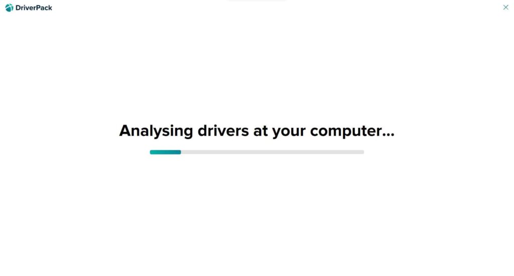 DriverPack Solution Analysing Drivers