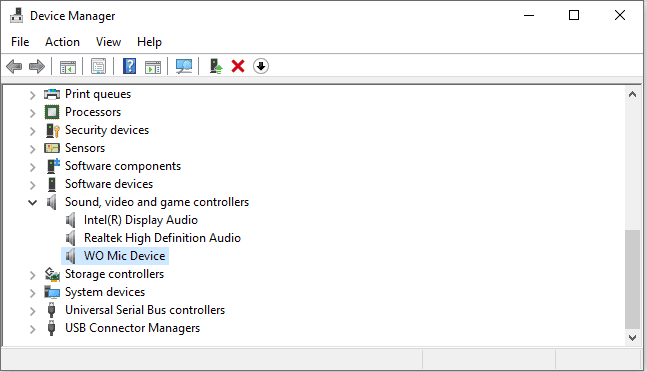 WO Mic Device manager 