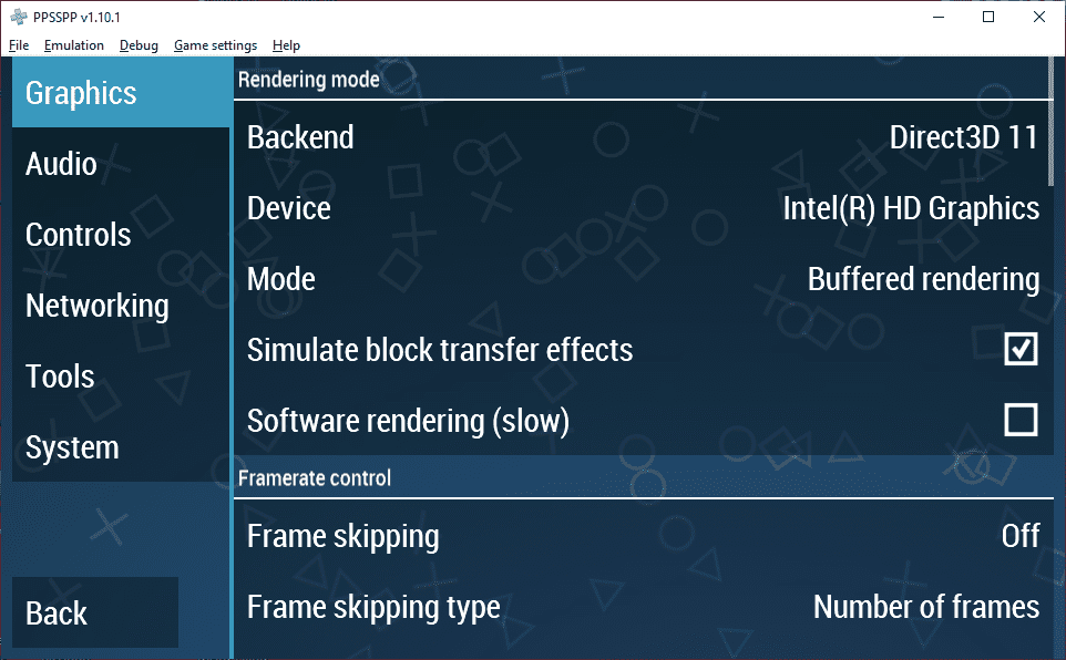PPSSPP Have your own settings