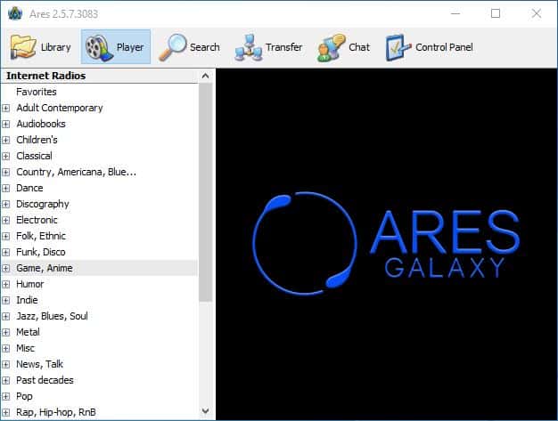 Ares Galaxy Media Player