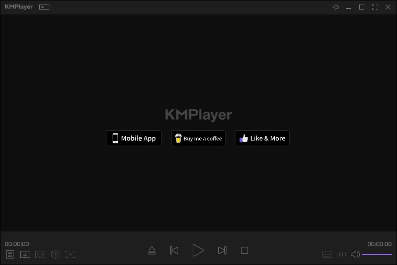 KMPlayer Simple and easy to use Interface