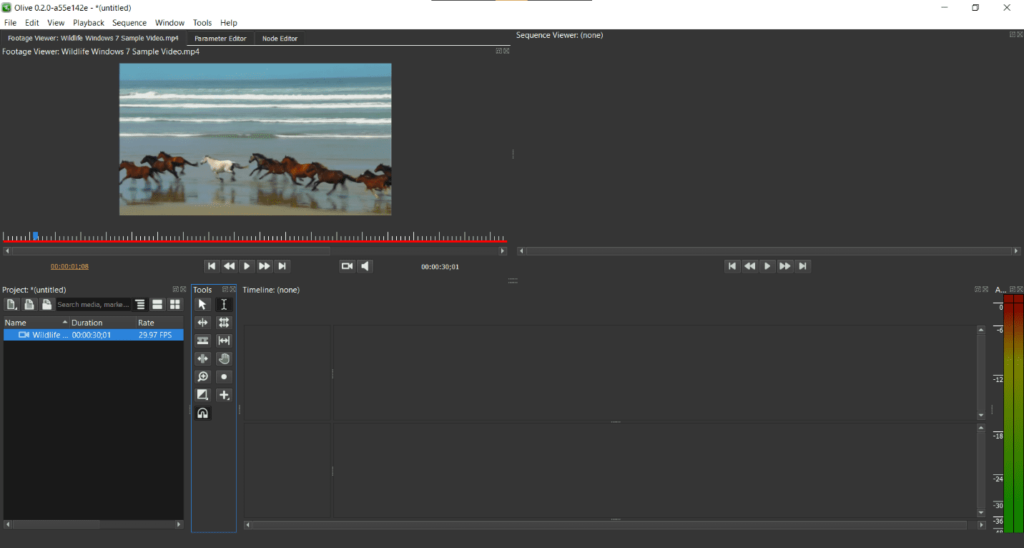 Editing videos with Olive Video Editor 