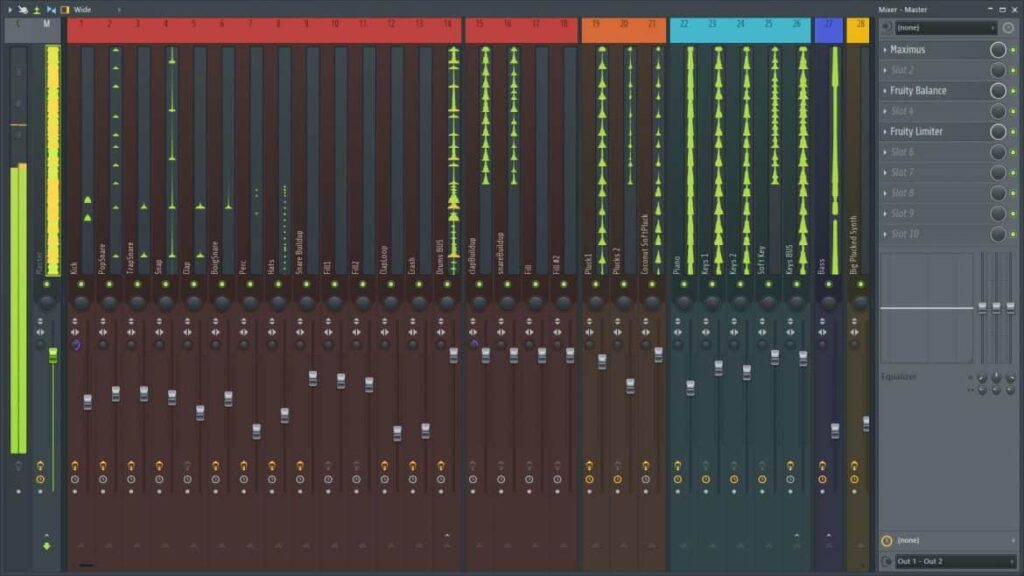 FL Studio Audio Mixer