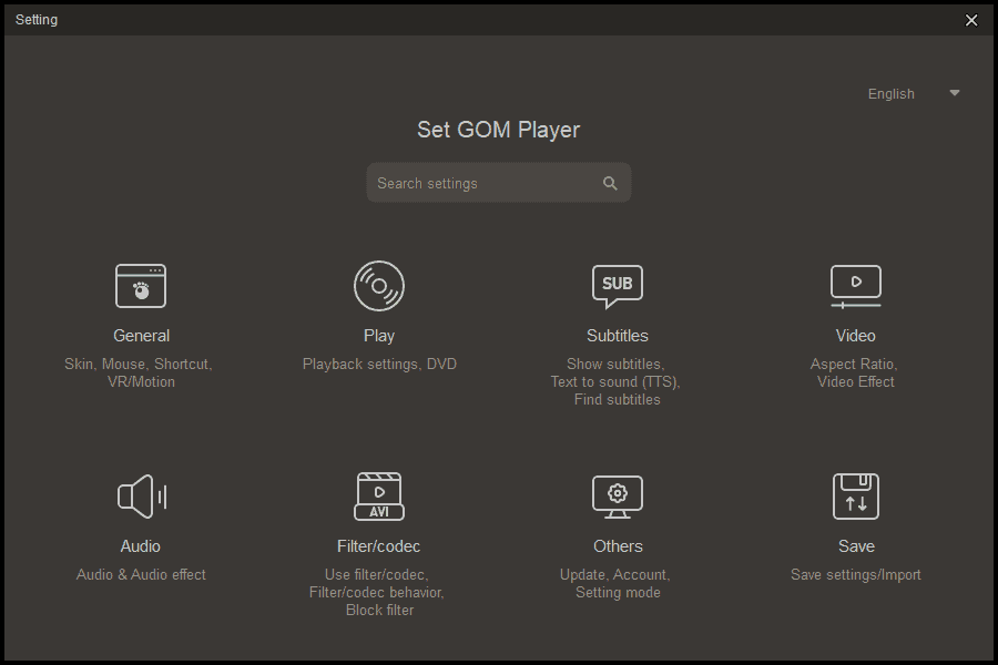 GOM Player All the settings you need