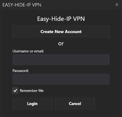 Easy Hide IP Login Interface