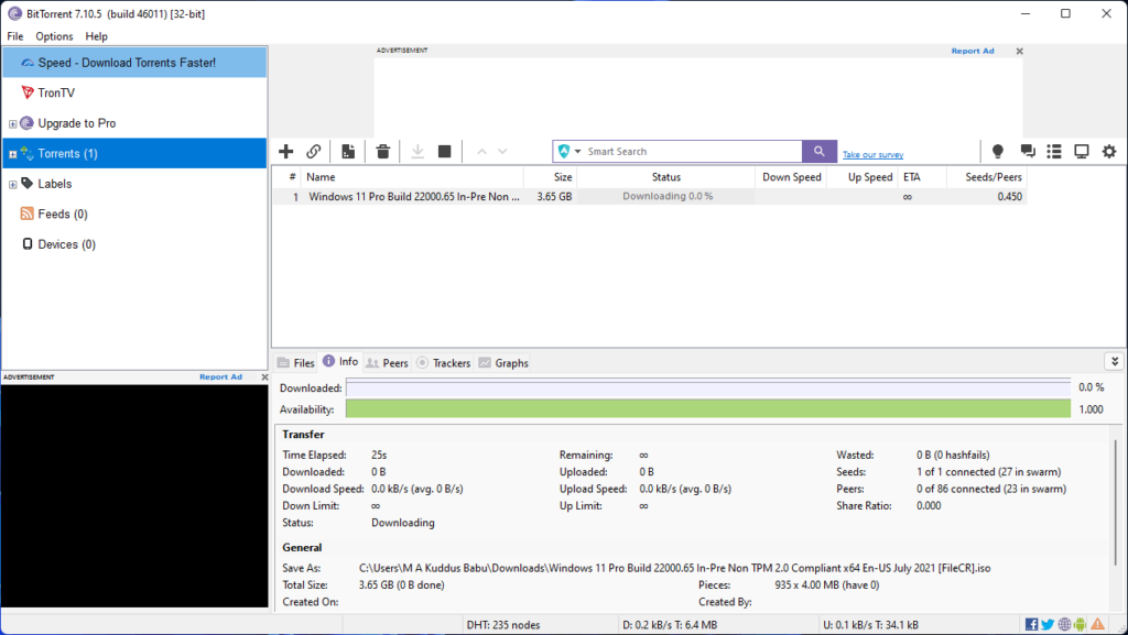 BitTorrent 7.10.5 Build 46011 Download For Windows 11, 10, 8, 7 PC