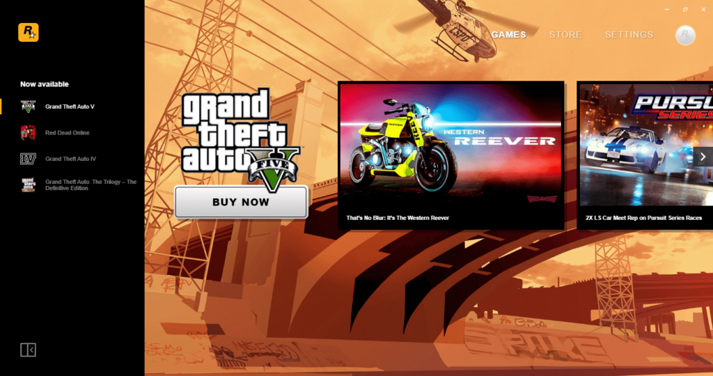 Rockstar Games Launcher Homepage