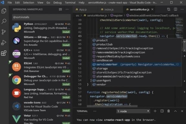 Add extensions on Visual Studio Code