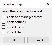 Filezilla Export Settngs
