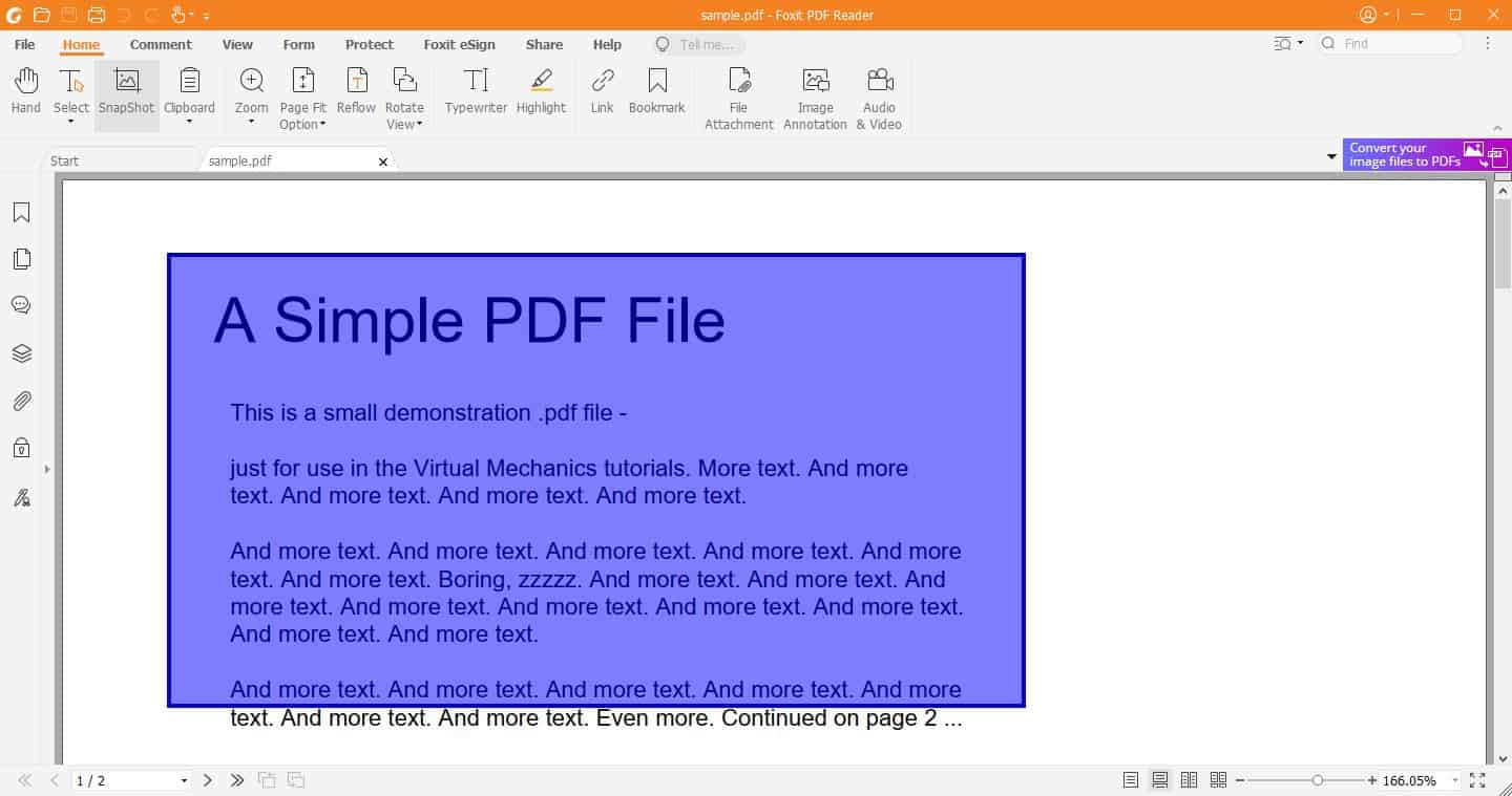 Take Snapshots of your PDF Files using Foxit Reader