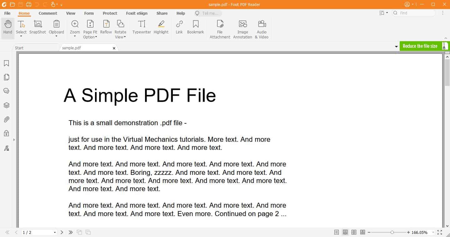 View PDF files using Foxit PDF Reader