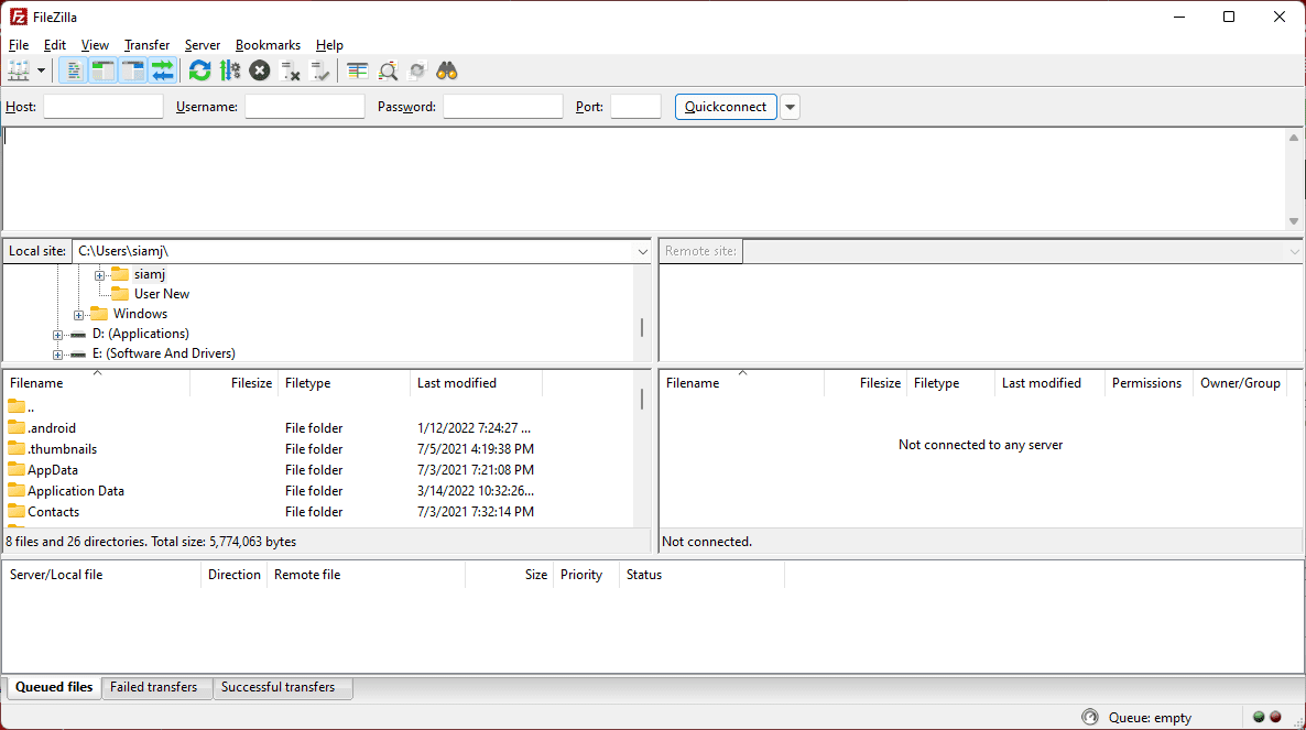Welcome to FileZilla