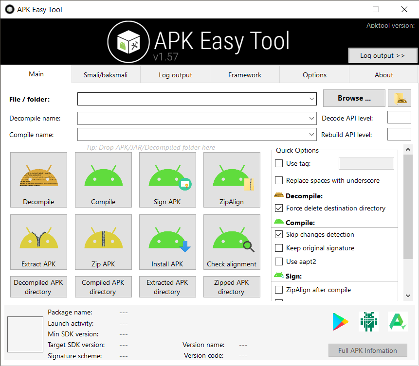 APK Easy Tool Interface