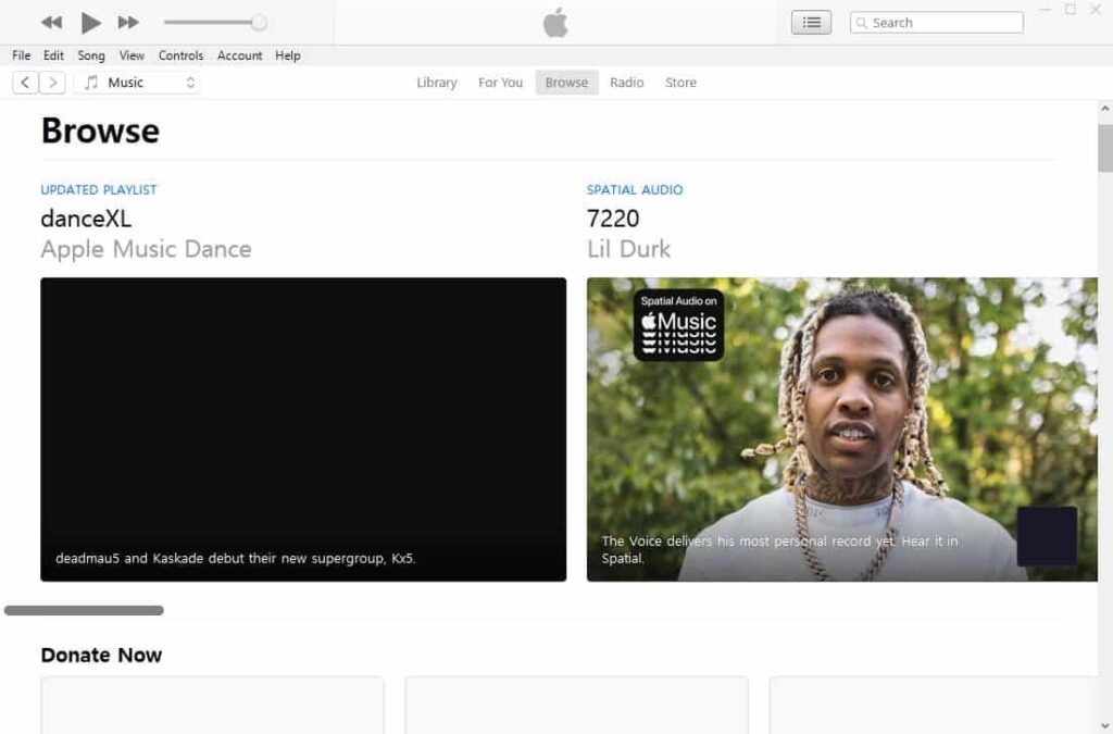 Browse musics in Apple iTunes Music Store