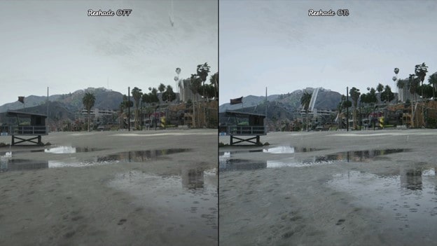 Difference of using and not using ReShade