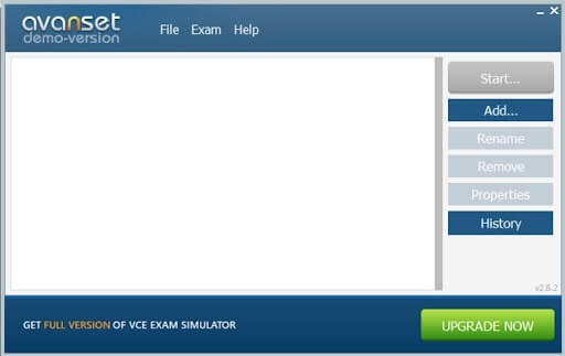 VCE Exam Stimulator First Interface