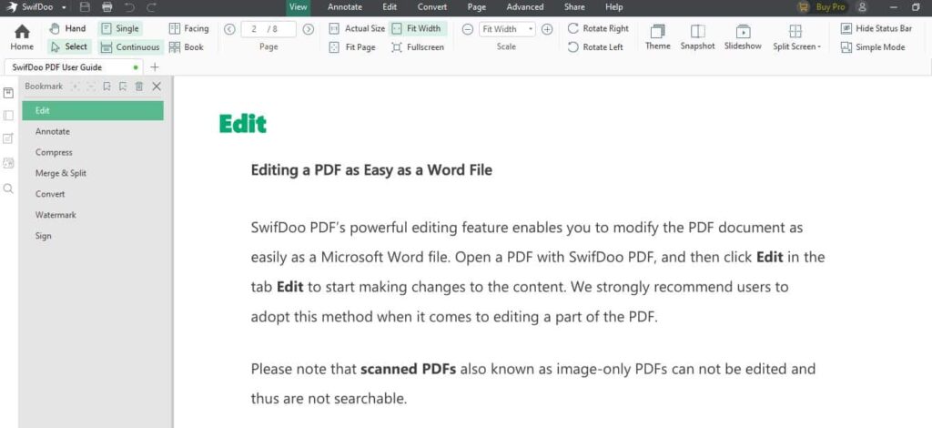 Edit your PDF File using SwifDoo PDF