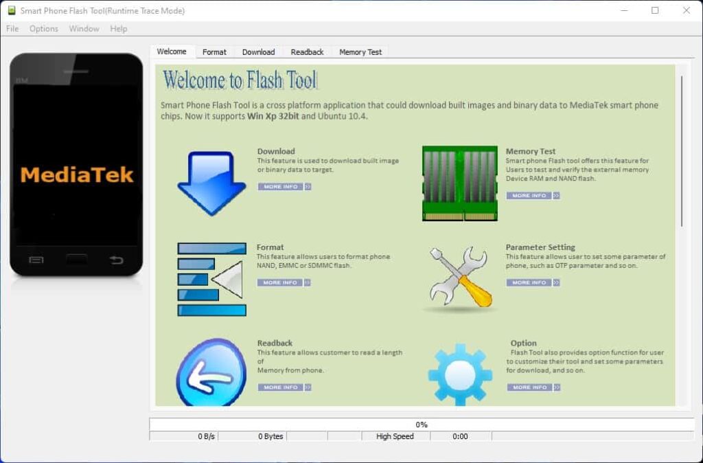 SP Flash Tool user friendly interface