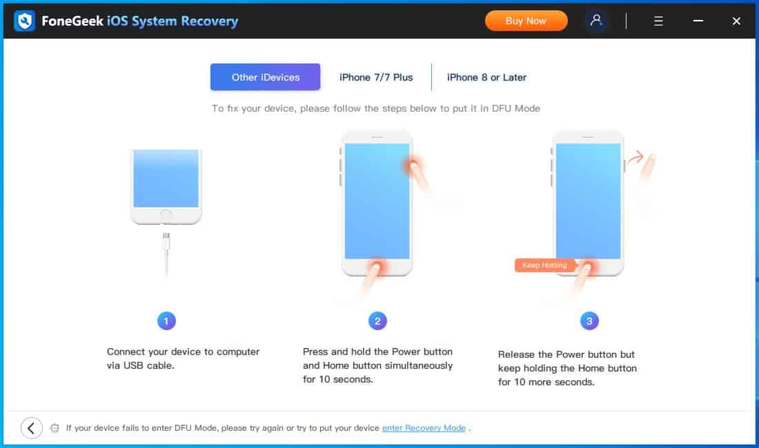 FoneGeek iOS System Recovery Screenshot (2)