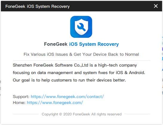 FoneGeek iOS System Recovery Screenshot (5)