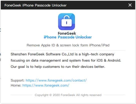 FoneGeek iPhone Passcode Unlocker Screenshot (6)