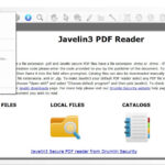 Javelin PDF reader File Menu
