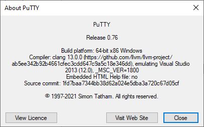 About PuTTY